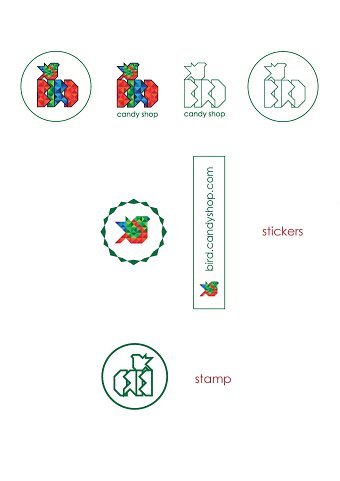 bird candy shop branding