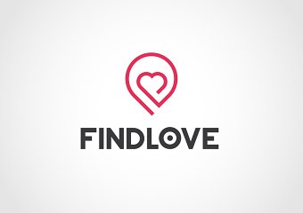 FindLove Logo and UI design