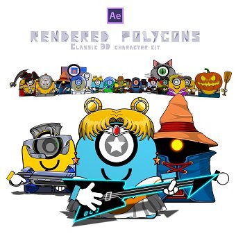 Classic 3D Rendered Polygons Character Kit