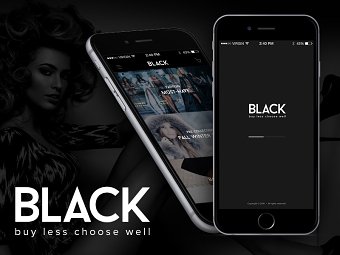 Black Fashion Mobile App UI/UX