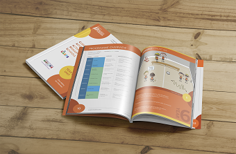 Creation of brand design, set of educational books and associated marketing and promotional mate