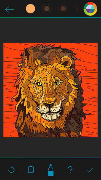BBC Earth Colouring - lion head