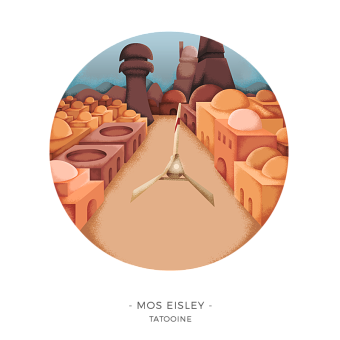STAR WARS - Illustrated sceneries
