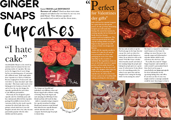Magazine Spread 'Ginger Snaps Cupcakes'