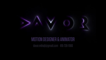 Davor Mihalji - Motion Animation Reel 2016