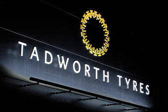 Tadworth Tyres retail brand identity