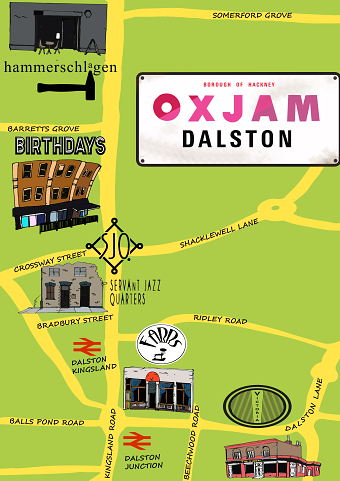 Oxjam Dalston Flyer Design