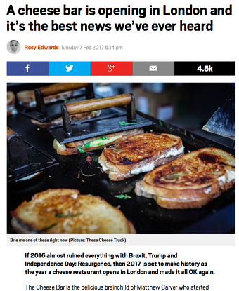 A cheese bar is opening in London and it's the best news we've ever heard