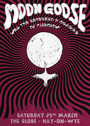 Moon Goose + Wez • Gig poster