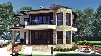 Exterior visualization of a family house