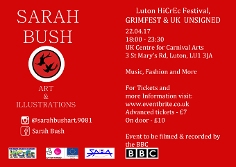 Sarah Bush Art & Illustration Exhibition Leaflet