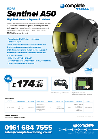 Sentinel Helmet Offer Flyer