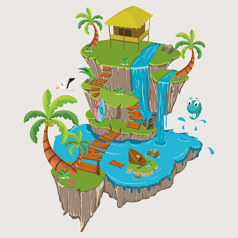 Floating Tropical Island