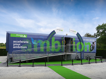 ‘Ambition’, Dimension Data's 135 sq m mobile executive briefing centre