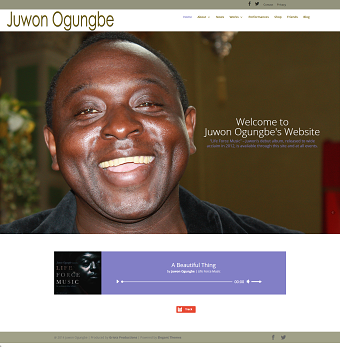 Website build for musician Juwon Ogungbe