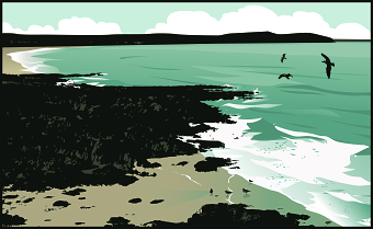 Retro style landscapes