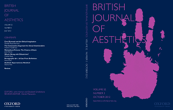 Cover design for  British Journal of Aesthetics