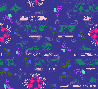 Print / Textile Design - Ink Blot Floral