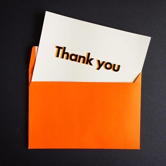 Letterpress thank you cards