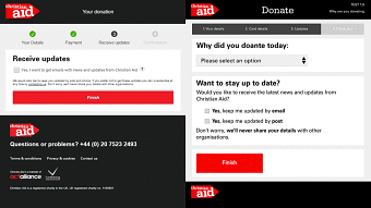 Online donation form optimisation
