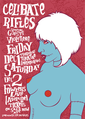 Celibate Rifles gig poster