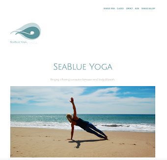 SeaBlue Yoga Website Design