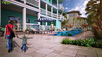 Outside Pool View Design Ideas by Yantram 3D Architectural Visualization – Atlanta, USA
