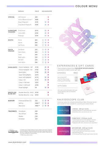 Menu Design