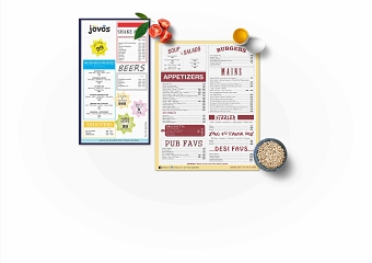 menu card design