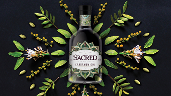 Hart & Jones invoke the mysteries of the Orient in the new design of Sacred’s Cardamom gin
