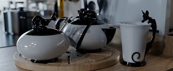 Cat Cup - porcelain