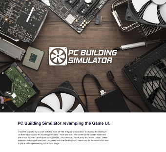 Game UI for a PC Building Simulator
