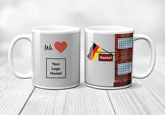 Hostels with Your Company Logo Mugs