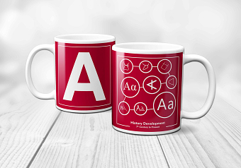 A-Z Letters History Development Mugs
