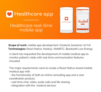 Healthcare real-time mobile app