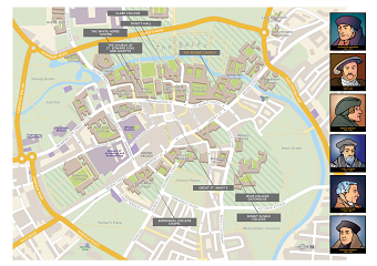 Illustrated maps for The City of Cambridge