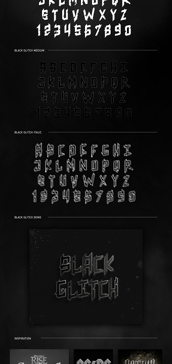 Black Glitch - Experimental Typeface