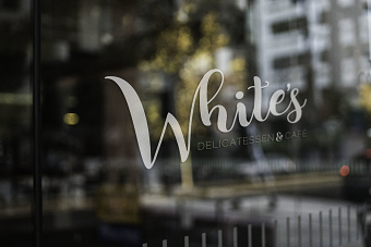 White's Delicatessen & Cafe branding