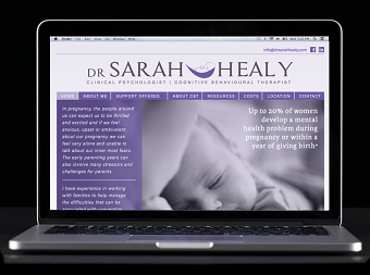 Dr Sarah Healy website design and creation