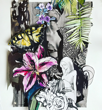 Painted cutwork / collage + Photography