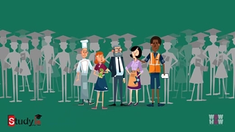 2D character explainer video for StudyIn