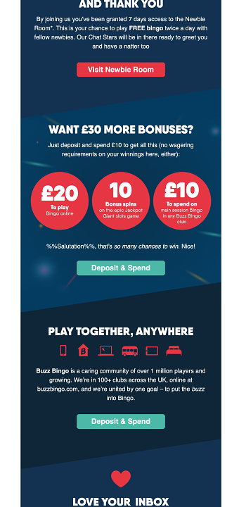 Buzz Bingo emails