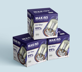 PACKAGE DESIGN FOR MAKINS OIL FILTER