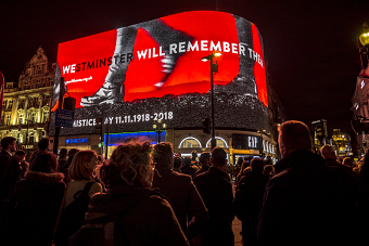 Piccadilly Lights Armistice Centenary Commemorative Screening