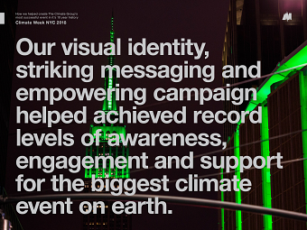 Visual Identity + Audience Engagement Campaign for Climate Week 2018