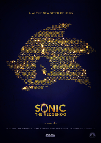 My alternative film poster design for the 'Sonic the Hedgehog' movie.