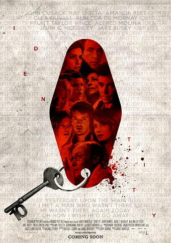 My alternative film poster design for 'Identity'.