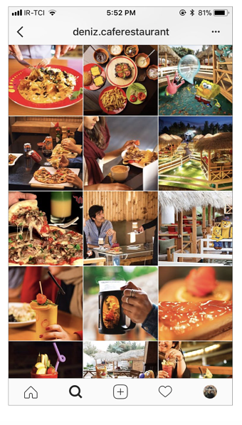 Deniz Cafe and Restaurant Social Media Page