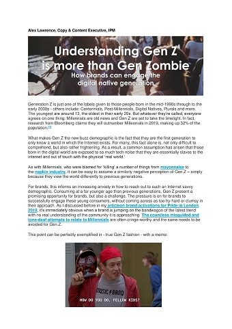 Understanding Gen Z is more than Gen Zombie
