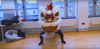 A Day of Praticing Lion Dance